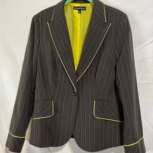 Sophisticated Grey Pinstripe Blazer